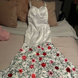 Mexican embroidered formal dress